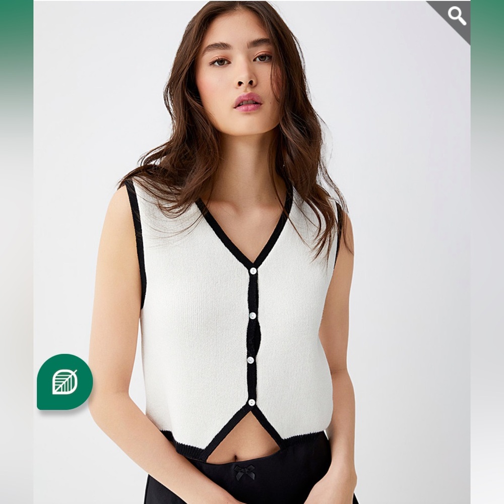 V-Neck Button Down Sweater Vest